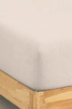 Upstyle Penye Lastikli Çarşaf Pamuklu Jersey Çift Kişilik 160x200cm Krem - 2