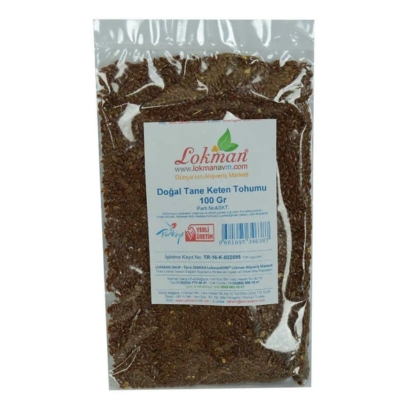 Keten Tohumu Tane Doğal 100 Gr Paket - 2