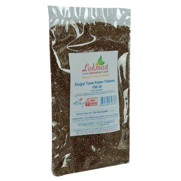 Keten Tohumu Tane Doğal 100 Gr Paket - 3