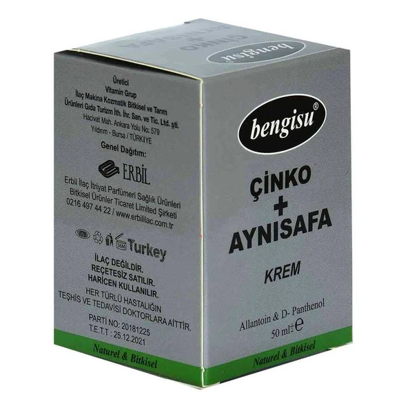 Aynısafa + Çinko Bitkisel Krem Allantoin ve D- Panthenol 50 ML - 3