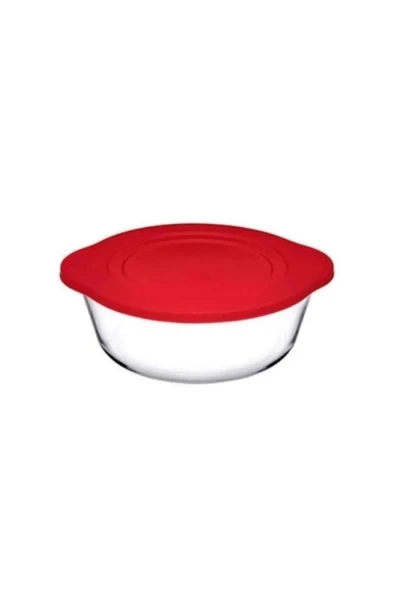 Paşabahçe 59001 Kırmızı Plastik Kapaklı Yuvarlak Borcam 2100 cc