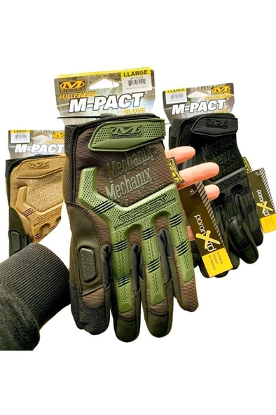 Single Sword Mechanix Tam Parmak Taktik Eldiven, Darbe Emici İş Eldiveni, Dokunmatik Özellikli Motosiklet&Spor Eldiveni, Unisex - 10
