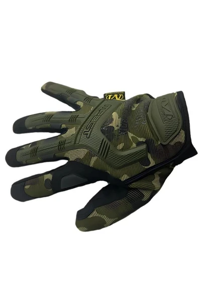 Single Sword Mechanix Tam Parmak Taktik Eldiven, Darbe Emici İş Eldiveni, Dokunmatik Özellikli Motosiklet&Spor Eldiveni, Unisex - 12