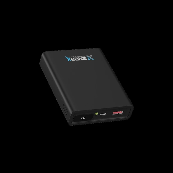 eNeRX Powerbank 10000 mAh 2.1 Amper Dijital Göstergeli ENR-P10188DC Siyah - 2