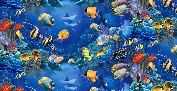 Akvaryum Balık Manzaralı Duvar Kağıdı - Resim 6
