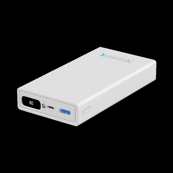 eNeRX Powerbank 20000 mAh 22.5 Watt Dijital Göstergeli ENR-P20188DT Beyaz