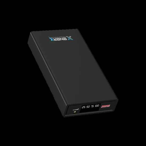 eNeRX Powerbank 20000 mAh 2.1 Amper Led Göstergeli ENR-P2025DC Siyah - 2