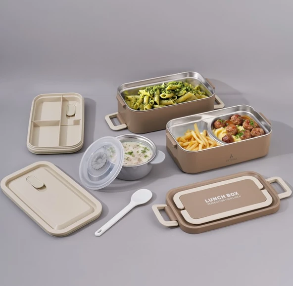 Aryıldız Bento Lunch Box 2000ML Saklama Kabı Ve Sosluk