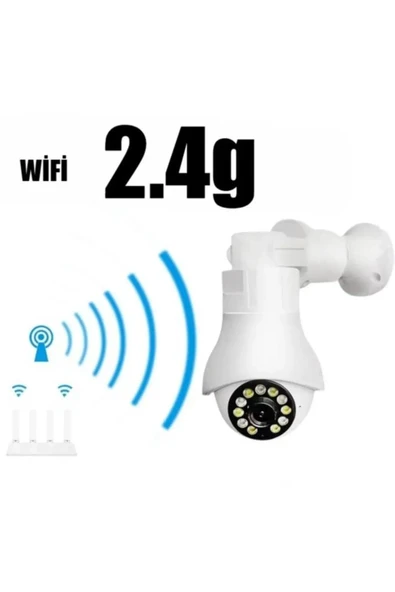 Gece Görüşlü Wifi Bağlantılı Ampul Formunda 1MP Ultra HD Kamera BLM-62 - 2