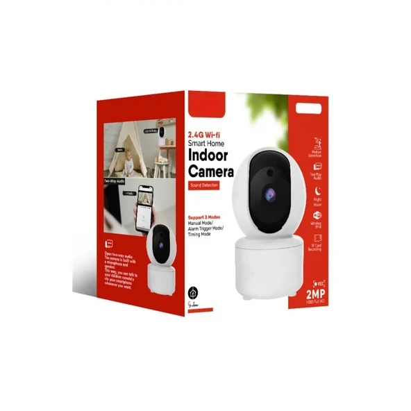 İç Mekan İçin 2.4G WİFİ Bağlantılı Çift Lensli 2MP 1080P Full HD IP Kamera BLM-59 - 8