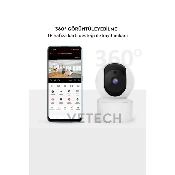 İç Mekan İçin 2.4G WİFİ Bağlantılı Çift Lensli 2MP 1080P Full HD IP Kamera BLM-59 - 6