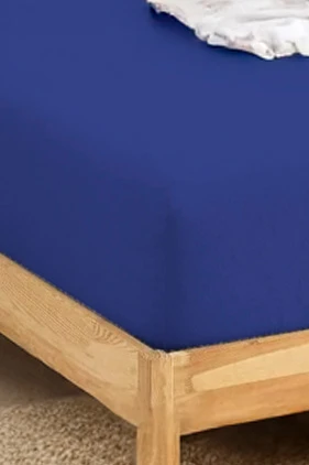 Upstyle Penye Lastikli Çarşaf Pamuklu Jersey Çift Kişilik 160x200cm Lacivert - 2