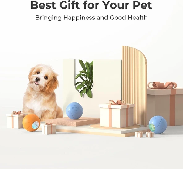 Cheerble Şarjlı Akıllı İneraktif Köpek Oyun Topu, Turuncu S 5,5 Cm - 2