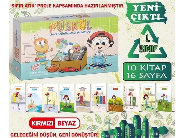 Gizemli Bahçe 1. Sınıf Hikaye Kitabı Set 10 Kitap Püskül Geri Dönüşümü Anlatıyor