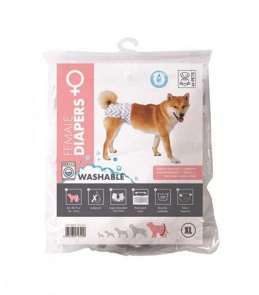 M-Pets Dişi Köpekler İçin Yıkanabilir Külot (XL)