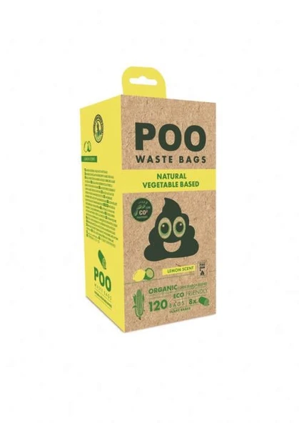 M-Pets Dışkı Toplama Poşeti 15 Yaprak Limon Kokulu 8li Paket