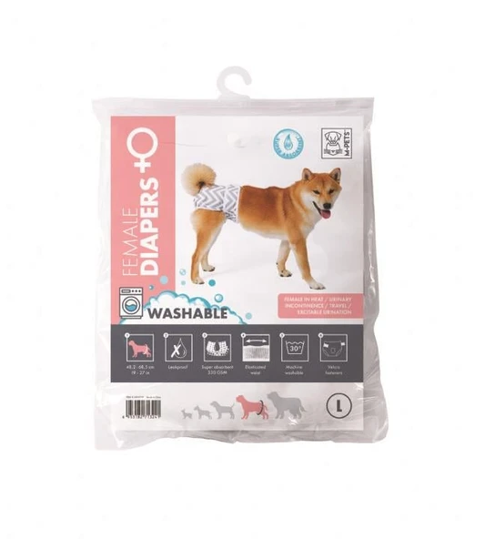 M-Pets Dişi Köpekler İçin Yıkanabilir Külot (L)
