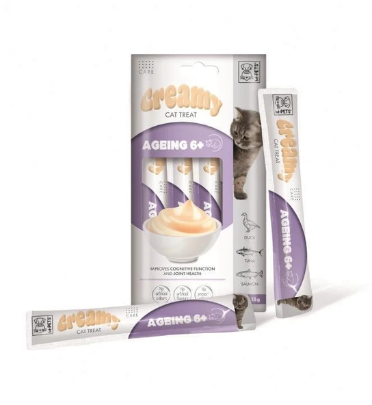 M-Pets Ageing 6+ Fonksiyonel Creamy Kedi Ödülü 4X15 gr