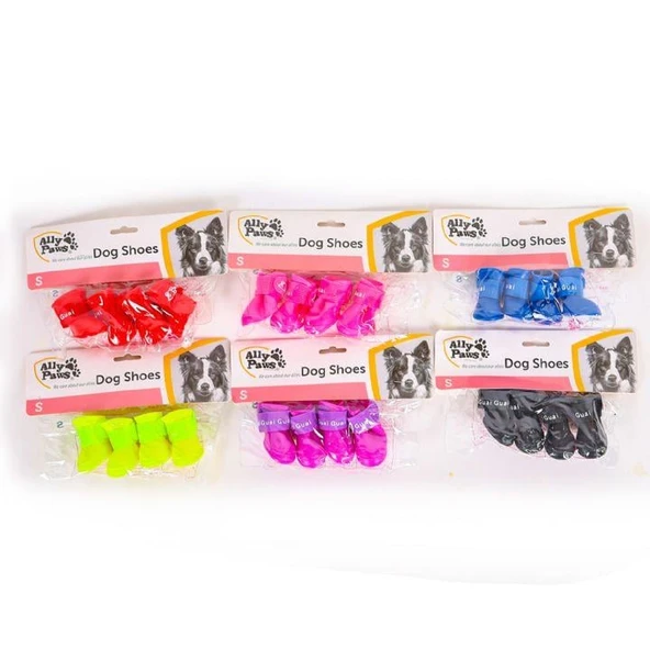 Ally Paws Köpek Ayakkabısı Mix Color (S) 4lü - 2