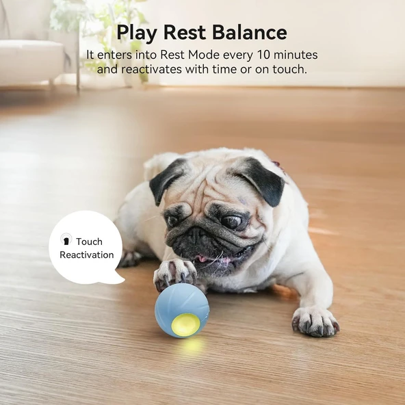 Cheerble Şarjlı Akıllı İnteraktif Köpek Oyun Topu, Mavi S 5,5 Cm - 8