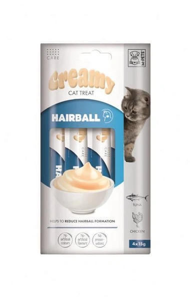 M-Pets Hairball Fonksiyonel Creamy Kedi Ödülü 4X15 gr