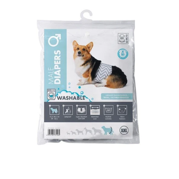 M-Pets Erkek Köpekler İçin Yıkanabilir Külot (XXL)