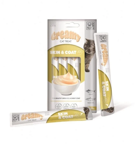 M-Pets Skin & Coat Fonksiyonel Creamy Kedi Ödülü 4X15 gr