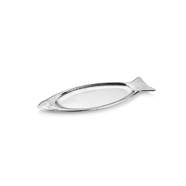 Schafer Ottoman Fish 2 li Sunum Tabağı-Gümüş - 4