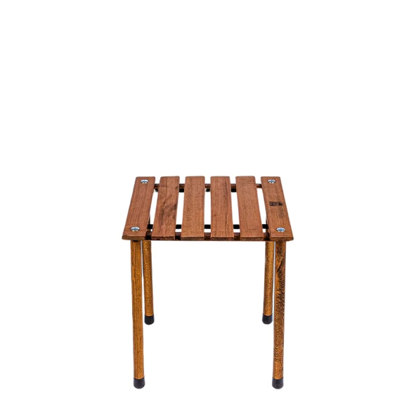 Bag The Joy 40x40x40 cm Ahşap Katlanır Kamp ve Piknik Masası - Kahverengi - 4