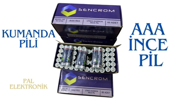 İnce Pil, Kumanda Pili, 2 adet, İKİLİ,  AAA R03