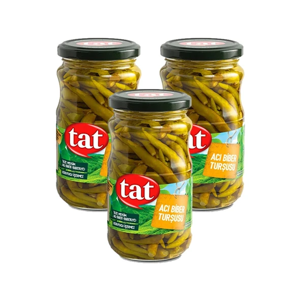 Tat Acı Biber Yakan Turşu 330 Gr Cam x 3 Adet