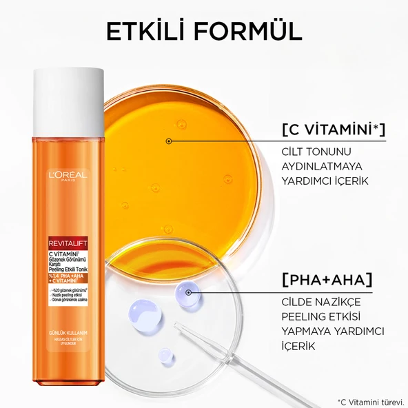 L'Oréal Paris Revitalift C Vitamini Gözenek Görünümü Karşıtı Peeling Etkili Tonik - 4