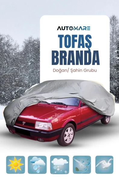 Fiat Tofaş Doğan Şahin Uyumlu Lüks Kalite Oto Araba Brandası - Örtüsü YGBR0001