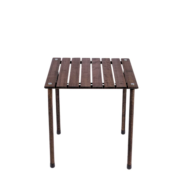 Bag The Joy 50x50x50 cm Ahşap Katlanır Kamp ve Piknik Masası - Antrasit - 3