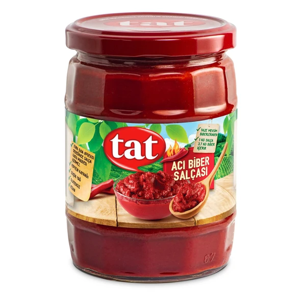 Tat Acı Biber Salçası 550 gr Cam x 2 Adet - 2