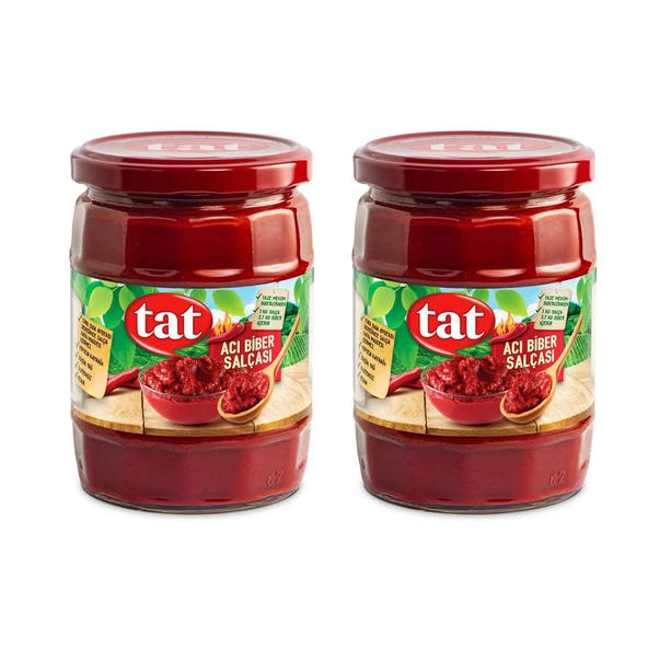 Tat Acı Biber Salçası 550 gr Cam x 2 Adet