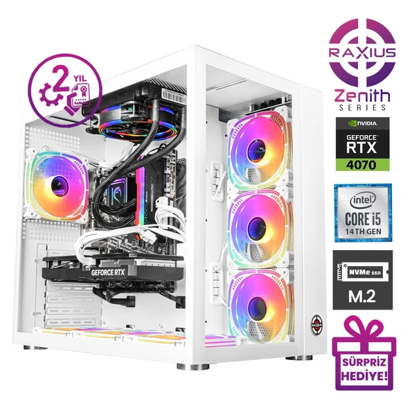 RaXius Zenith Z2 i5 4070-144F010 i5-14400F 16GB 1TBSSD RTX4070 W11P Gaming Masaüstü Bilgisayar - 2