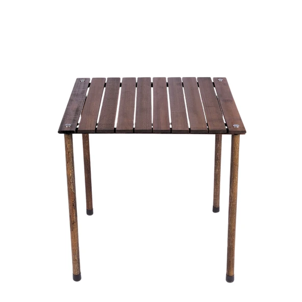 Bag The Joy 60x60x55 cm Ahşap Katlanır Kamp ve Piknik Masası - Antrasit - 3