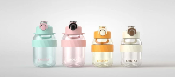 Shotay Pipetli Su Matarası Tritan Turkuaz 700Ml - Resim 7