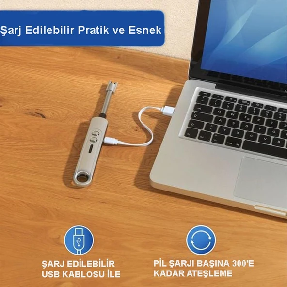 Gazsız Benzinsiz Şarjlı Çakmak - 7