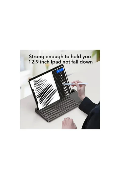 Type-C Şarj Portlu Telefon ve Tablet Standlı Wireless Klavye BK281 - 4