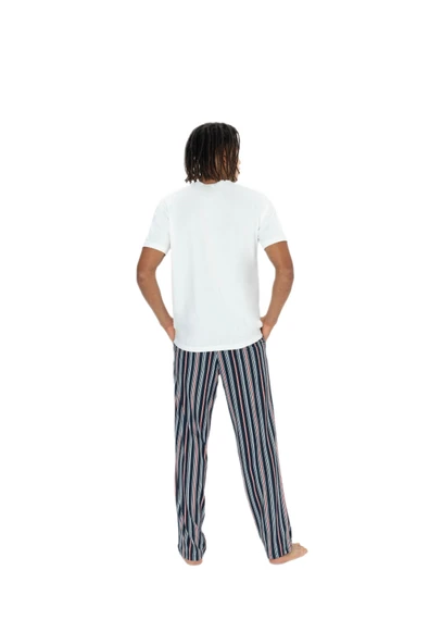 U.S. Polo Assn. 18905 Erkek Bisiklet Yaka Kısa Kol Şortlu 3'lü Pijama Takım - 12