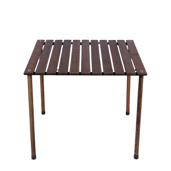 Bag The Joy 70x70x55 cm Ahşap Katlanır Kamp ve Piknik Masası - Antrasit - 3