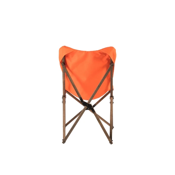 Bag The Joy Ahşap Katlanır Kamp Bahçe Sandalyesi Antrasit Iskelet Turuncu Kılıf - 4