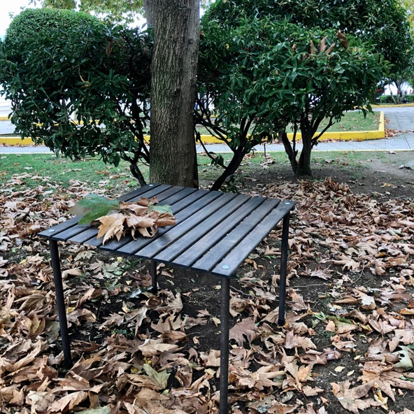 Bag The Joy 70x70x55 cm Ahşap Katlanır Kamp ve Piknik Masası - Antrasit - 7