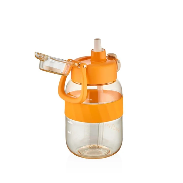 Shotay Pipetli Su Matarası Tritan Turuncu 700Ml - 2