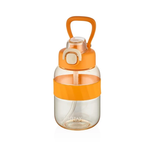 Shotay Pipetli Su Matarası Tritan Turuncu 700Ml