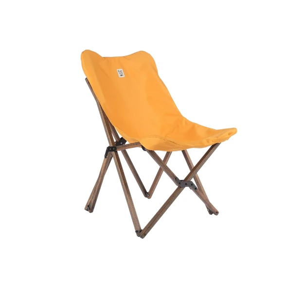 Bag The Joy Ahşap Katlanır Kamp Bahçe Sandalyesi Antrasit İskelet Hardal Kılıf - 3