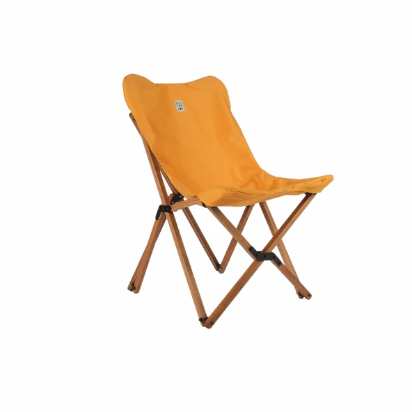 Bag The Joy Ahşap Katlanır Kamp ve Bahçe Sandalyesi Kahverengi İskelet Hardal Kılıf - 6