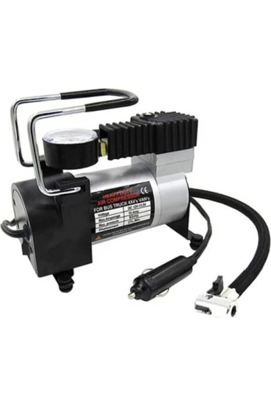 Metal Görünüm Lastik Hava Kompresörü 12 Volt 150 Psı Kompresör Bot Yatak Şişirme Pompası